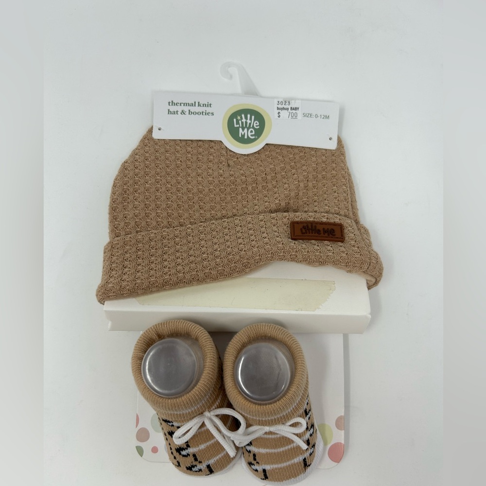 NWT Baby Thermal Hat and Bootie Set